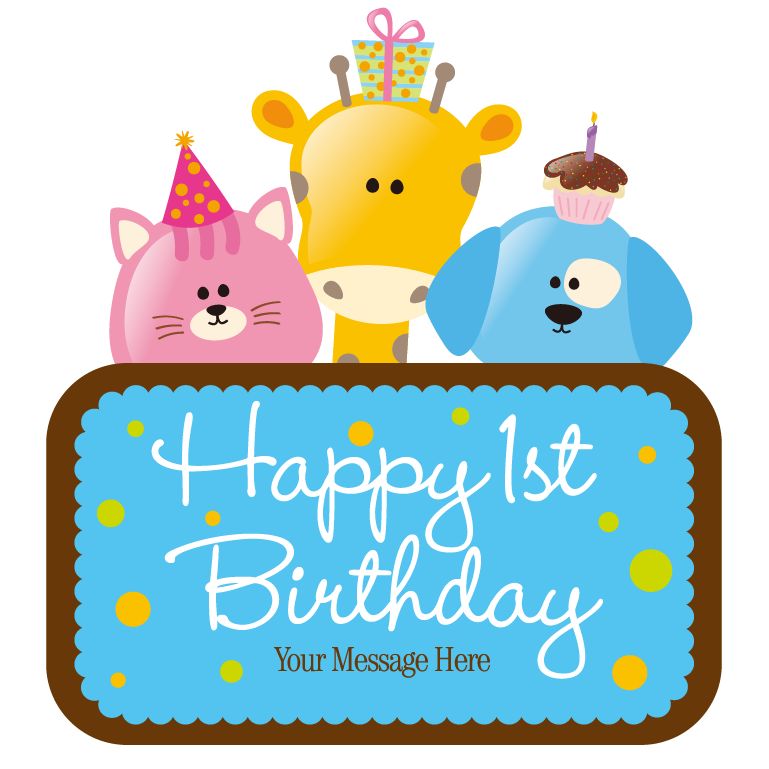 free vector Vector Child Birthday Card